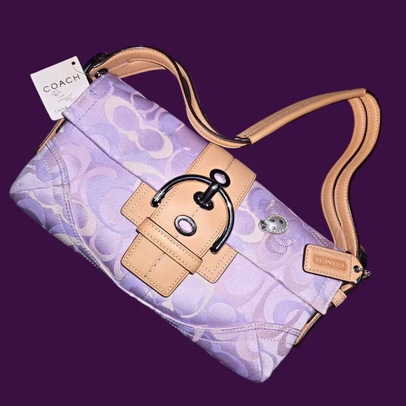 #56 - Coach Limited Edition Rare Lilac Soho Baguette With Dust Bag - Picture 16 of 16